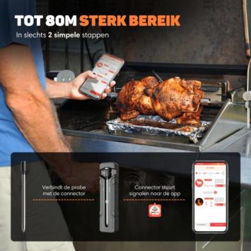 Wireless meat thermometer